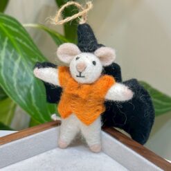 尼泊爾手工羊毛氈娃娃｜萬聖節小老鼠