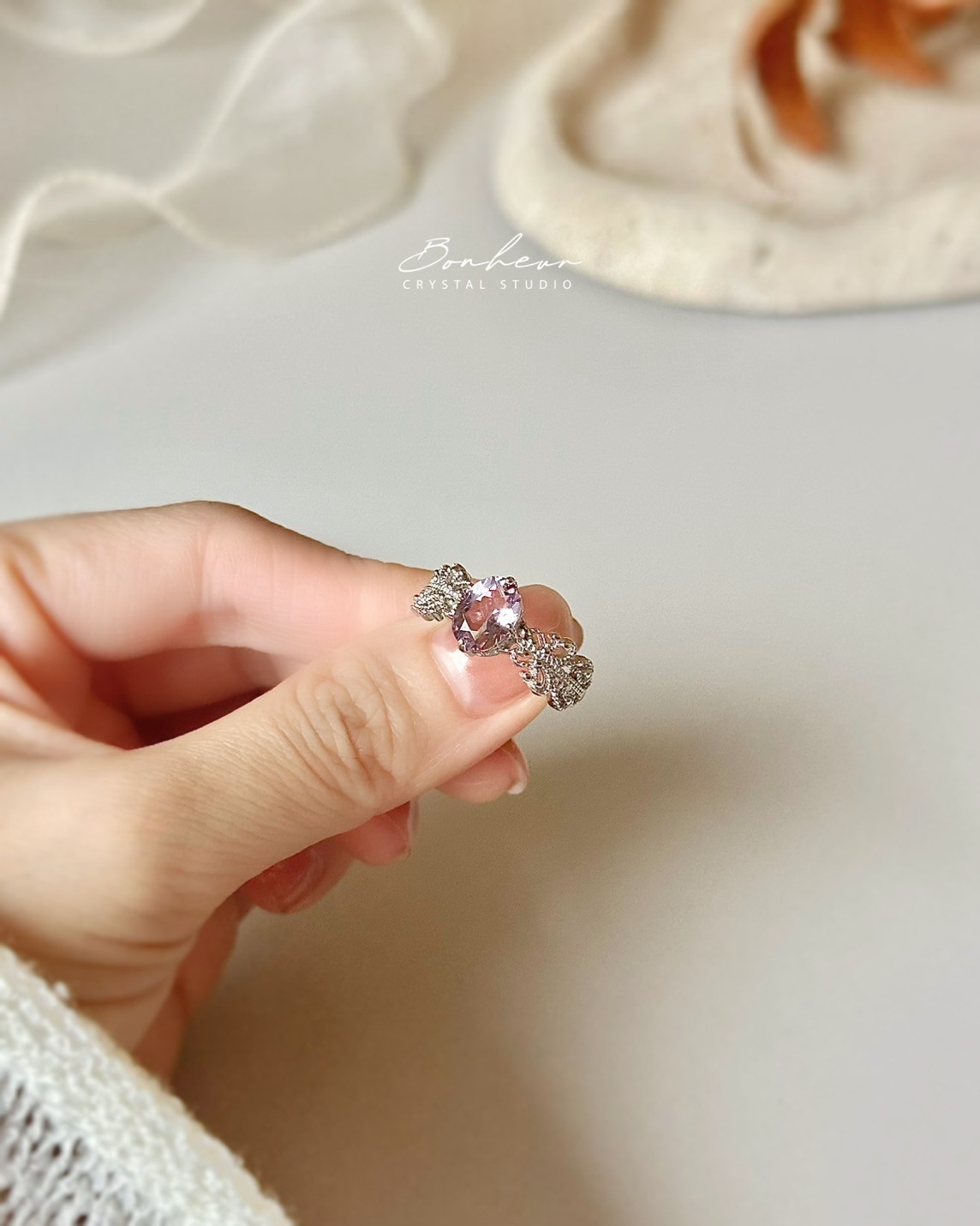 紫水晶&紅石榴石925銀戒指(銀托)#13:圖片 3