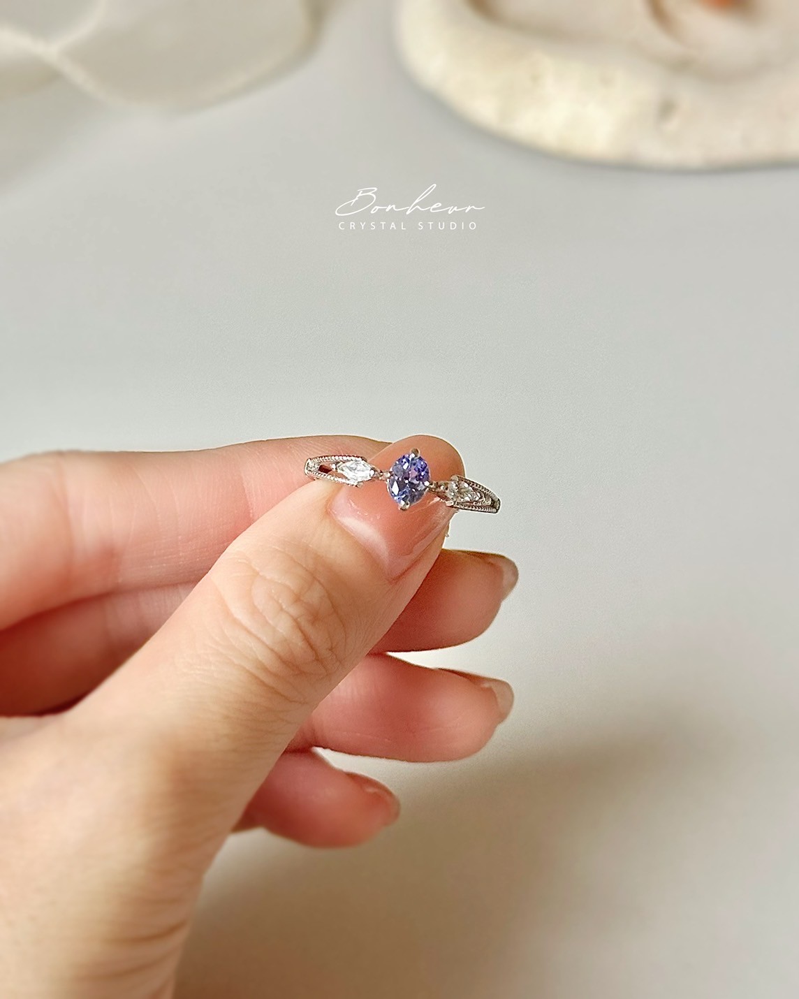 坦桑石925銀戒指(銀托)#10:圖片 2