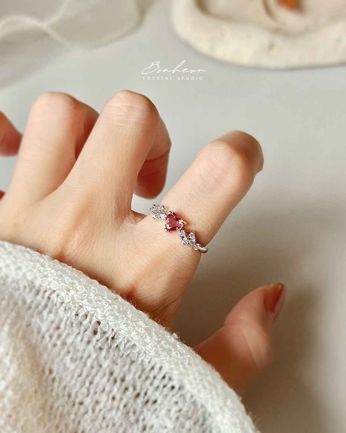 碧璽925銀戒指(銀托)#09:圖片 2