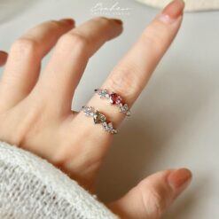 碧璽925銀戒指(銀托)#09