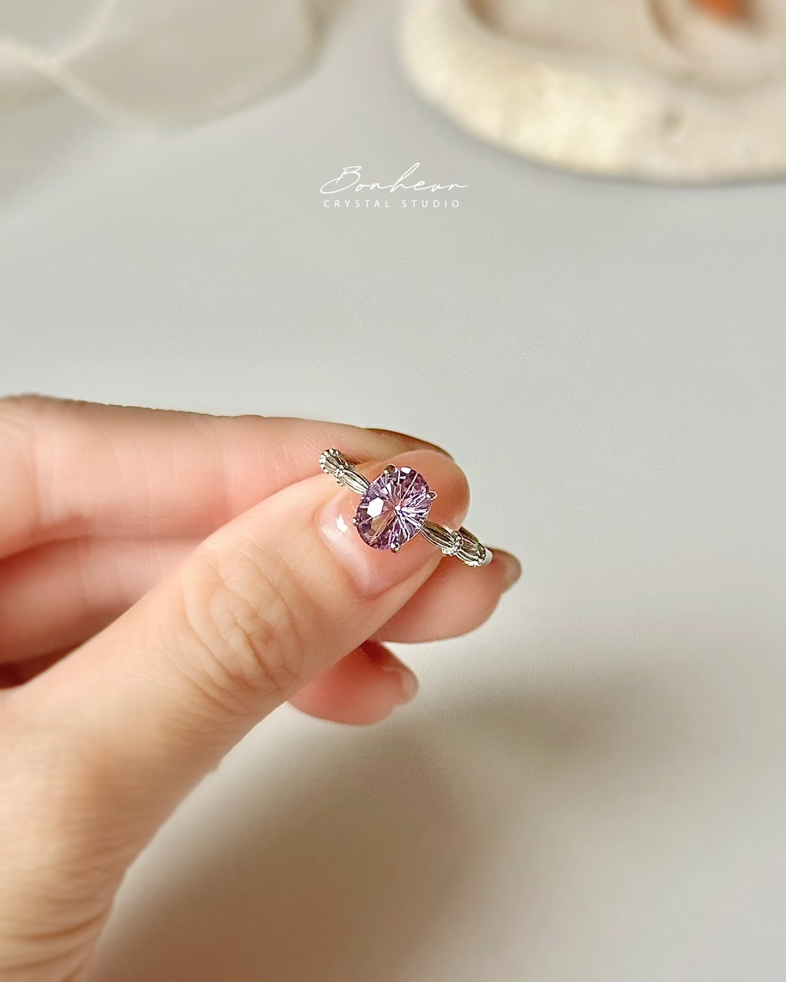 紫水晶925銀戒指(銀托)#08:圖片 2