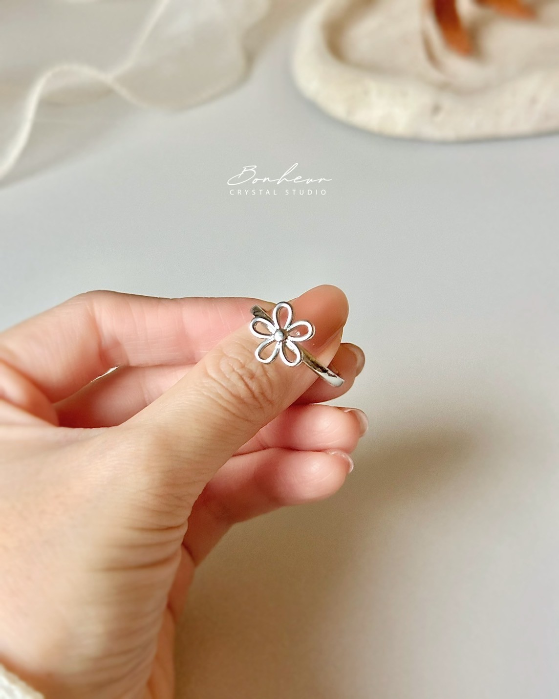 合金單花戒指:圖片 2