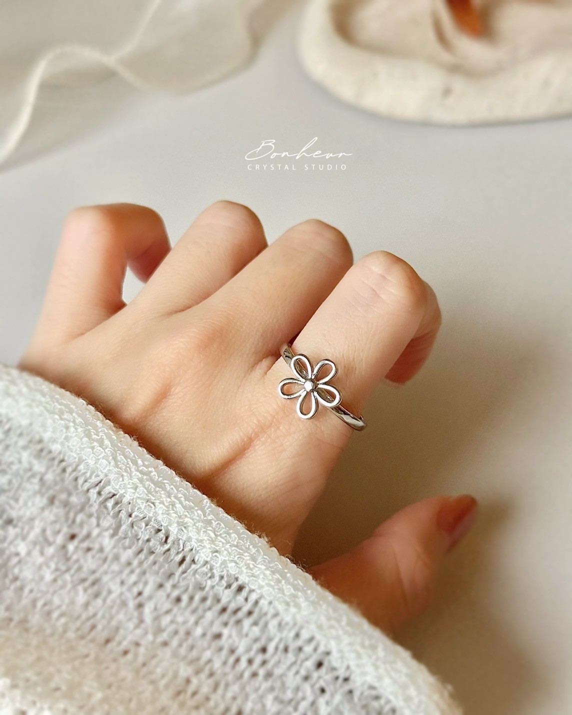 合金單花戒指:圖片 3