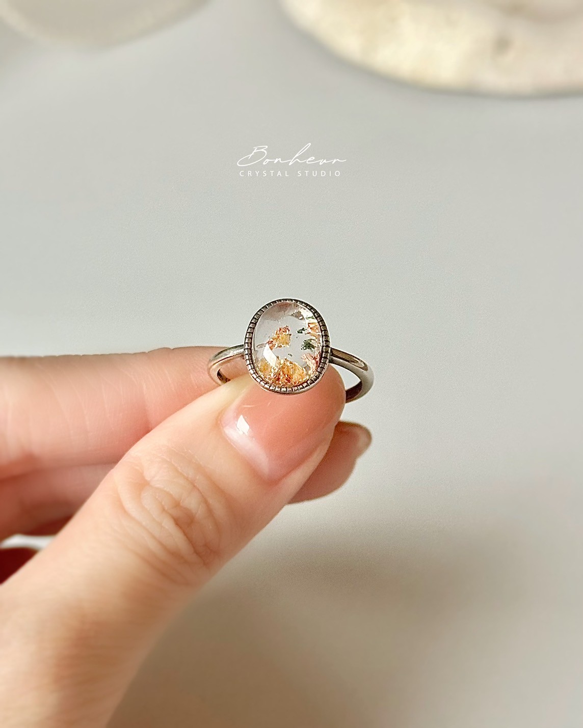 幽靈水晶925銀戒指(銀托)#05:圖片 2