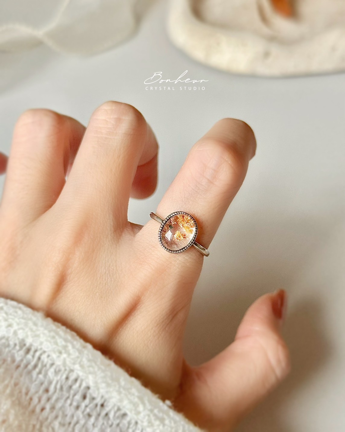 幽靈水晶925銀戒指(銀托)#05:圖片 4