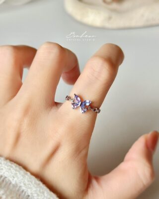 坦桑石925銀戒指(銀托)#22