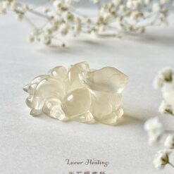 潤透黃水晶｜手工雕刻立體九尾狐