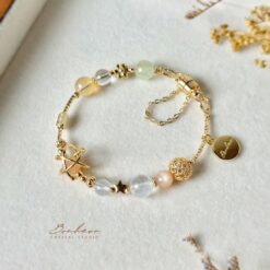 【生命靈數手鍊｜柔光系-鍍k金】六大解析 × 能量補位 × 儀式祈願